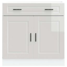 Berkfield Home Kitchen Base Cabinet¬†Porto High Gloss White Engineered Wood - thumbnail 4