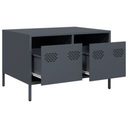 Berkfield Home TV Cabinet Anthracite 68x50x43.5 cm Cold-rolled Steel in Black - thumbnail 5