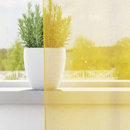Berkfield Home Voile Curtains with Loops 2 pcs Yellow 140x245 cm - thumbnail 3
