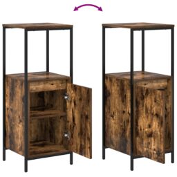 Berkfield Home 3 Piece Bathroom Furniture Set Smoked Oak Engineered Wood in Brown - thumbnail 9