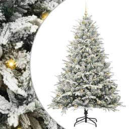 Berkfield Home Artificial Pre-lit Christmas Tree with Ball Set Green 240 cm - thumbnail 2