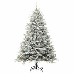 Berkfield Home Artificial Pre-lit Christmas Tree with Ball Set Green 240 cm - thumbnail 4