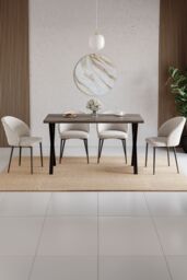 Home Discount Vida Designs 4 Seater Dining Table X Shape Legs Dining Kitchen Furniture in Walnut - thumbnail 7