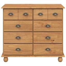 Berkfield Home Chest of Drawers 'ASKIM'Honey Brown 91x40x79 cm Solid Wood Pine - Size: 91 x 40 x 79 cm - thumbnail 6
