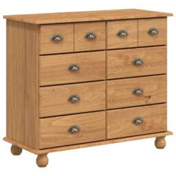 Berkfield Home Chest of Drawers 'ASKIM'Honey Brown 91x40x79 cm Solid Wood Pine - Size: 91 x 40 x 79 cm - thumbnail 1