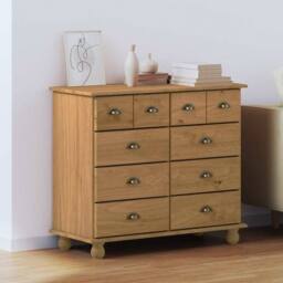 Berkfield Home Chest of Drawers 'ASKIM'Honey Brown 91x40x79 cm Solid Wood Pine - Size: 91 x 40 x 79 cm - thumbnail 2
