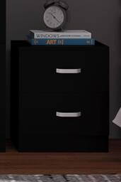 FWStyle Bedroom Furniture Set 3 Piece Matt Black - thumbnail 3