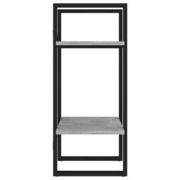 Berkfield Home Decorative 2-Tier Book Cabinet Concrete Grey 40x30x70 cm Engineer - Size: 40 x 30 x 70 cm - thumbnail 6