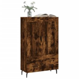 Berkfield Home Highboard Smoked Oak 69.5x31x115 cm Engineered Wood in Brown - thumbnail 3