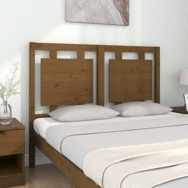 Berkfield Home Beautiful Bed Headboard Honey Brown 125.5x4x100 cm Solid Pine Wood - image 1