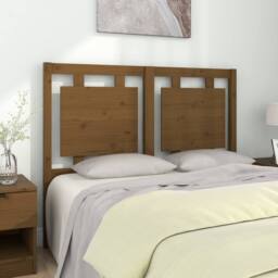 Berkfield Home Beautiful Bed Headboard Honey Brown 125.5x4x100 cm Solid Pine Wood - thumbnail 2