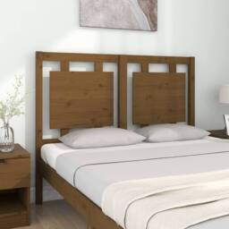Berkfield Home Beautiful Bed Headboard Honey Brown 125.5x4x100 cm Solid Pine Wood - thumbnail 1