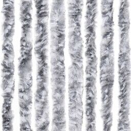 Berkfield Home Insect Curtain White & Grey 56x185 cm Chenille - thumbnail 6