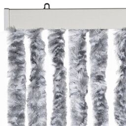 Berkfield Home Insect Curtain White & Grey 56x185 cm Chenille - thumbnail 4