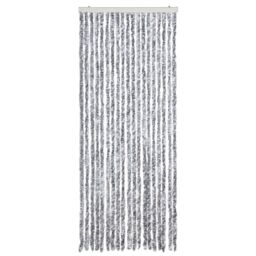 Berkfield Home Insect Curtain White & Grey 56x185 cm Chenille - thumbnail 3