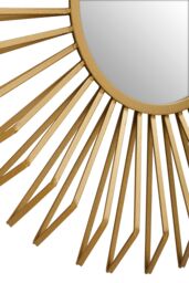 Orsina Gold Sunburst Wall Mirror With Bevelled Spokes, Round Decorative Mirror, Maximalist Metal Accent Mirror - thumbnail 3