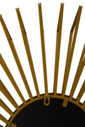 Orsina Gold Sunburst Wall Mirror With Bevelled Spokes, Round Decorative Mirror, Maximalist Metal Accent Mirror - thumbnail 4