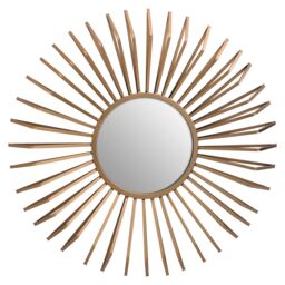 Orsina Gold Sunburst Wall Mirror With Bevelled Spokes, Round Decorative Mirror, Maximalist Metal Accent Mirror - thumbnail 5