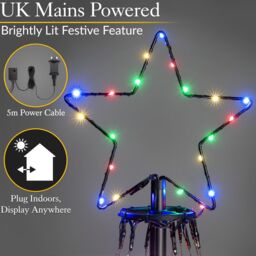 Christow Maypole Christmas Tree Flashing LED Outdoor Decoration 1.4m 2.1m 2.5m - thumbnail 4
