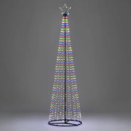 Christow Maypole Christmas Tree Flashing LED Outdoor Decoration 1.4m 2.1m 2.5m - thumbnail 2