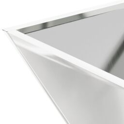 Berkfield Home Garden Bowl Planter 35x35x15 cm Galvanized Steel in Silver - Size: 35 x 35 x 15 cm - thumbnail 9