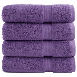 Berkfield Home Premium Shower Towels SOLUND 4 pcs Purple 70x140 cm 600 gsm