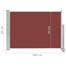 Berkfield Home Patio Retractable Side Awning 80x300 cm Brown in Wine - thumbnail 9