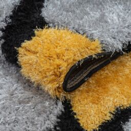 Home Republic Pebbles Carved Shaggy Textured Fluffy Rug in Yellow - Size: 60 cm x 100 cm - thumbnail 2