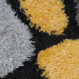 Home Republic Pebbles Carved Shaggy Textured Fluffy Rug in Yellow - Size: 60 cm x 100 cm - thumbnail 4