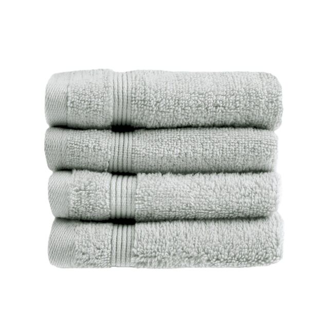 Allure Bath Fashions Luxury Zero Twist Egyptian Cotton Face Cloths - Pack of 4 in Light Grey - image 1