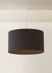 ValueLights Reni Black Fabric Easy Fit Drum Ceiling Lamp Shade - Size: Small - thumbnail 2