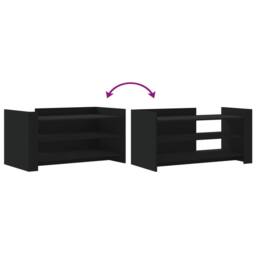 Berkfield Home Durable Coffee Table Black 100x50x50 cm Engineered Wood - Size: 100 x 50 x 50 cm - thumbnail 7