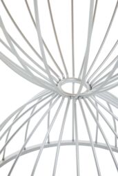 Orsina Stylish Hourglass Mirrored Top Silver Frame Side Table, Stable Side Table For Breakfast, Robust Side Table - thumbnail 4