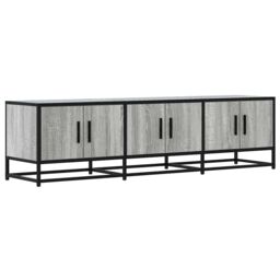 Berkfield Home TV Cabinet Grey Sonoma 150x35x41 cm Engineered Wood & Metal - Size: 150 x 35 x 41 cm - thumbnail 2