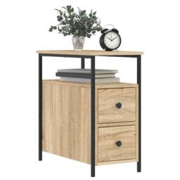 Berkfield Home Durable Bedside Cabinets 2 pcs Sonoma Oak 30x60x60 cm Engineered Wood in Light Brown - Size: 30 x 60 x 60 cm - thumbnail 1
