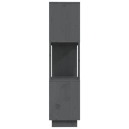 Berkfield Home Book Cabinet/Room Divider Grey 80x25x101 cm Solid Wood Pine - Size: 80 x 25 x 101 cm - thumbnail 6