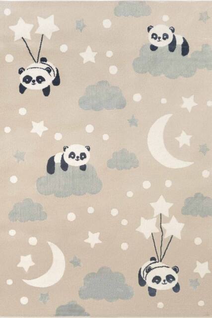 THE RUGS Adventures Kids Rug Dreamy Panda Beige Multicolour Kids Bedroom Rug - Size: 200 cm x 290 cm - image 1