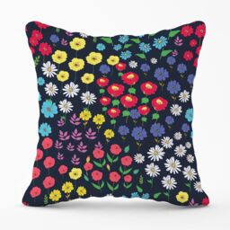 Warren Reed - Designer Multicoloured Flower Pattern Outdoor Cushion in Red - Size: 60 cm x 60 cm - thumbnail 1