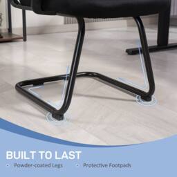 STILVORA Ergonomic Meeting Chair with Sled Base in Black - thumbnail 8