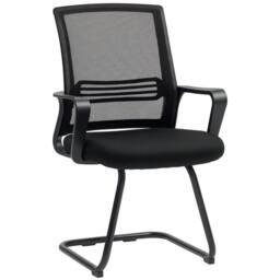 STILVORA Ergonomic Meeting Chair with Sled Base in Black - thumbnail 4