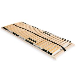 Berkfield Home Slatted Bed Base with 28 Slats 7 Zones 80x200 cm in Brown - thumbnail 1