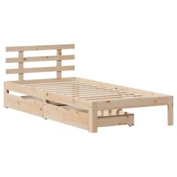 Berkfield Home Bed Frame with Drawers without Mattress 90x200 cm in Brown - thumbnail 3