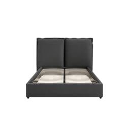 Wyld Haus Wexford Deep Grey Linen Upholstered Super King Bed Pillow Headboard in Dark Grey - thumbnail 2