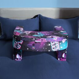 OHS Gaming Print Laptop Cushion Armrest Soft Foam Reading Pillow in Purple - thumbnail 2