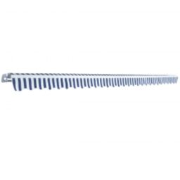 Berkfield Home Folding Awning Manual Operated 600 cm Blue/White in Blue - thumbnail 3