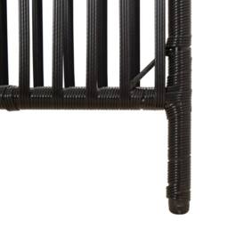 Berkfield Home Room Divider 6 Panels Black Poly Rattan - thumbnail 8