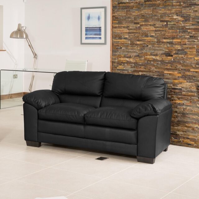 Artemis Home Genoa 2 Seat Sofa in Black - image 1