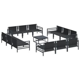 Berkfield Home Garden Sofa Set 13 pcs Anthracite Steel - thumbnail 8