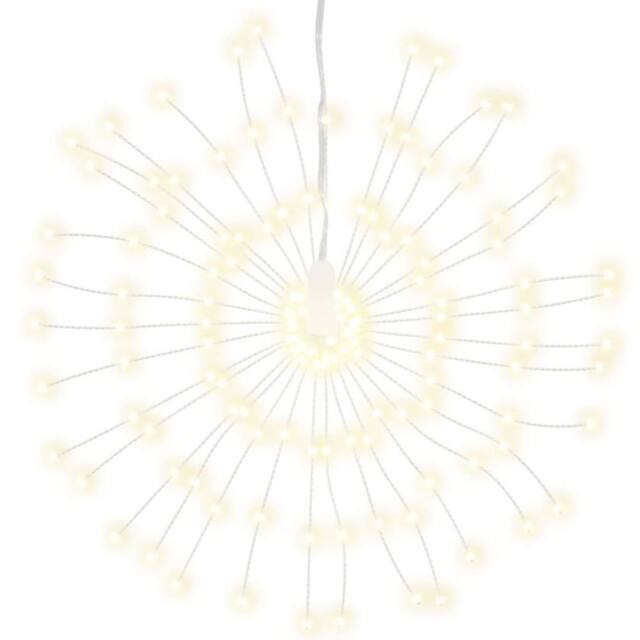 Berkfield Home Festive Christmas Starburst Lights 140 LEDs 8 pcs Warm White 17 cm - image 1