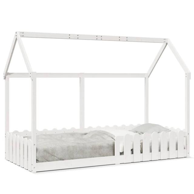 Berkfield Home Kids' House Bed Frame without Mattress White 90x190 cm Single - image 1